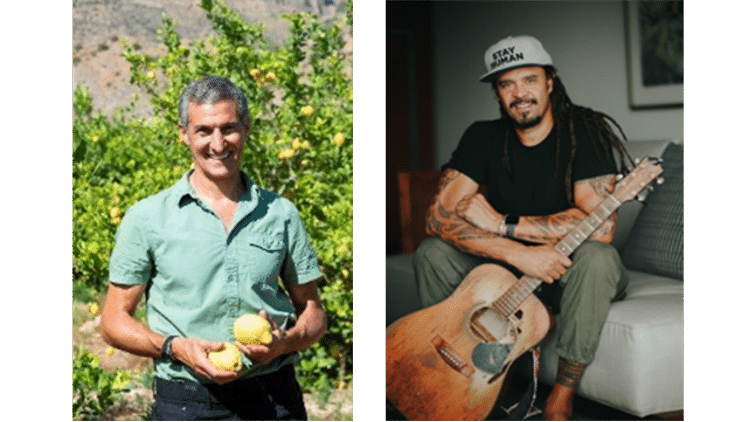 Seth Goldman (L) Chairman of the Board, Beyond Meat &                                              Michael Franti (R)  Musician and Activist